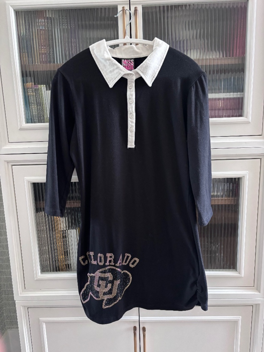 University of Colorado Black Polo-Style Dress (L)